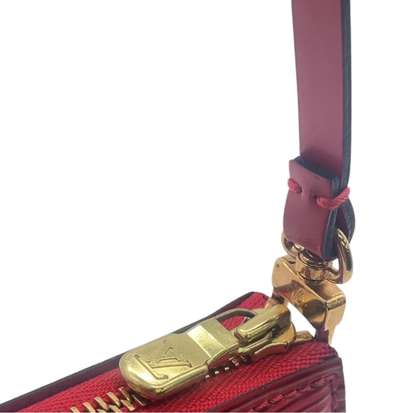 Louis Vuitton NWOT Castillan Red Epi Pochette Acessoires wBox AR1010 NEW - Picture 10 of 16